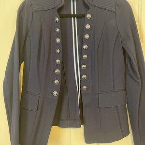 White House Black Market Dark Navy Military Blazer